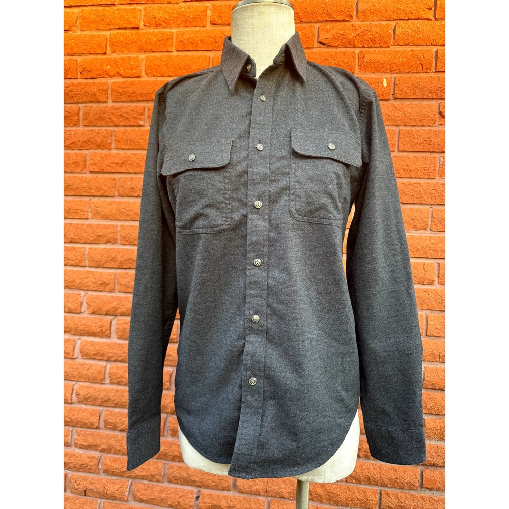 Banana Republic charcoal gray long sleeve button down men's small